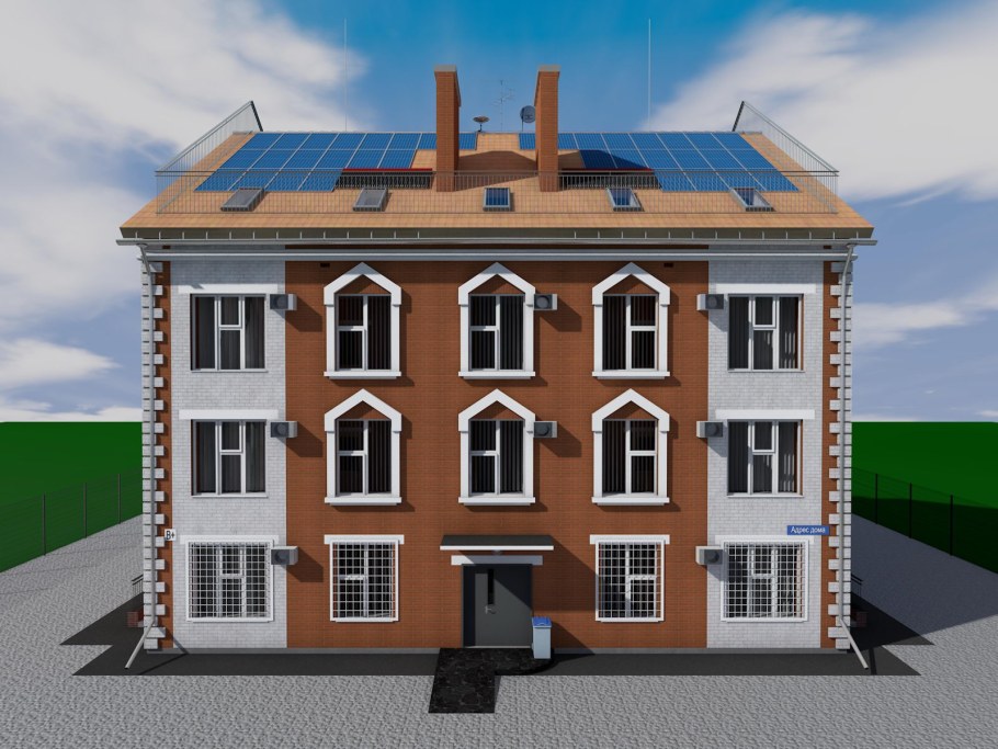 3 Этажный многоквартирный дом