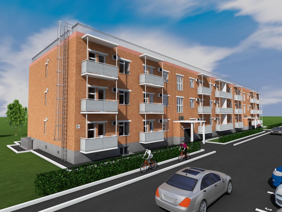 3 Этажный многоквартирный дом