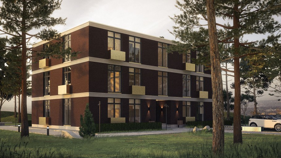 Трехэтажные многоквартирные дома