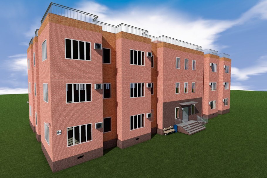 3 Этажный многоквартирный дом