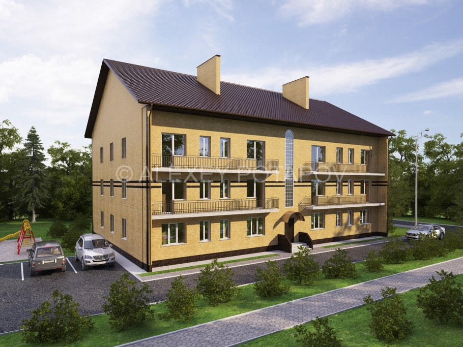 3 Этажный многоквартирный дом