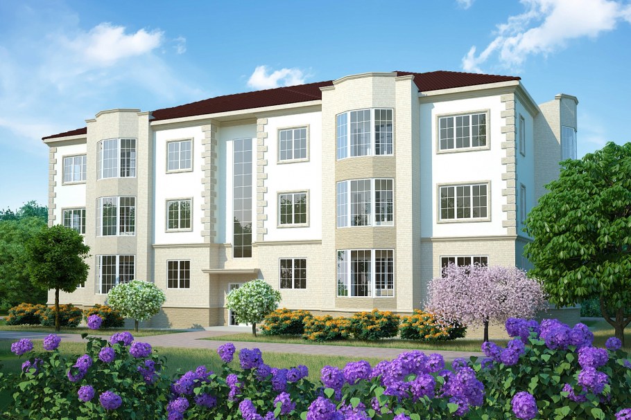 3х этажный многоквартирный дом