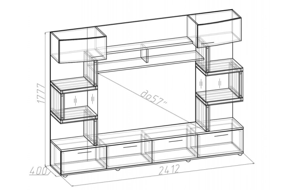 Шкаф МЦН Berlin (венге)