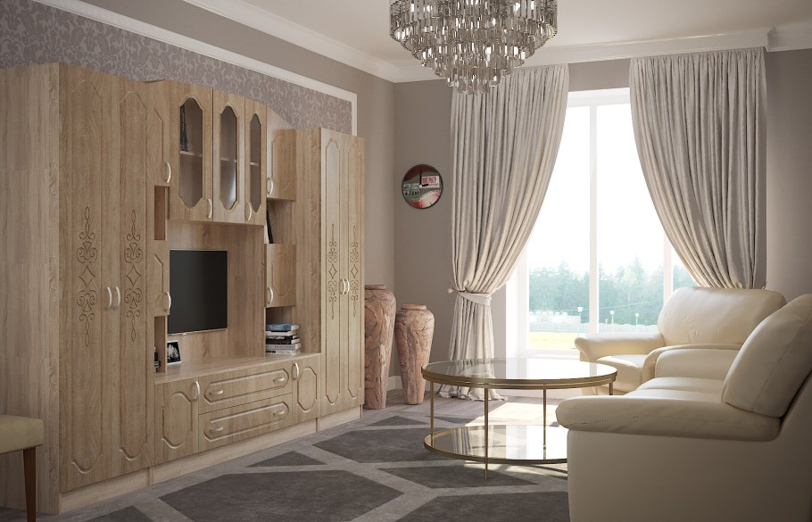 Стенка Макарена эко дуб сонома