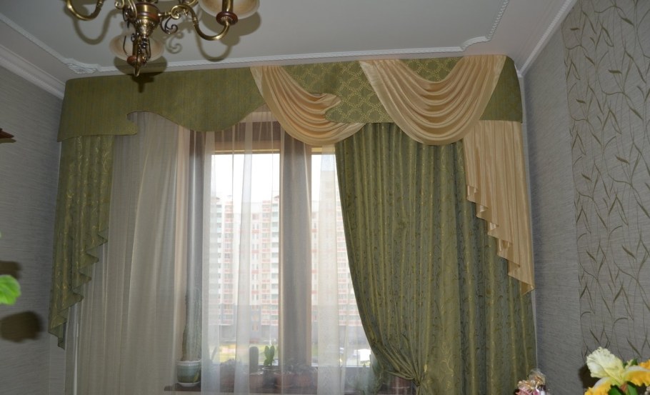Красивые ассиметричные шторы