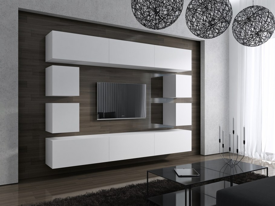 Стенка Купертино Нью 2 белая