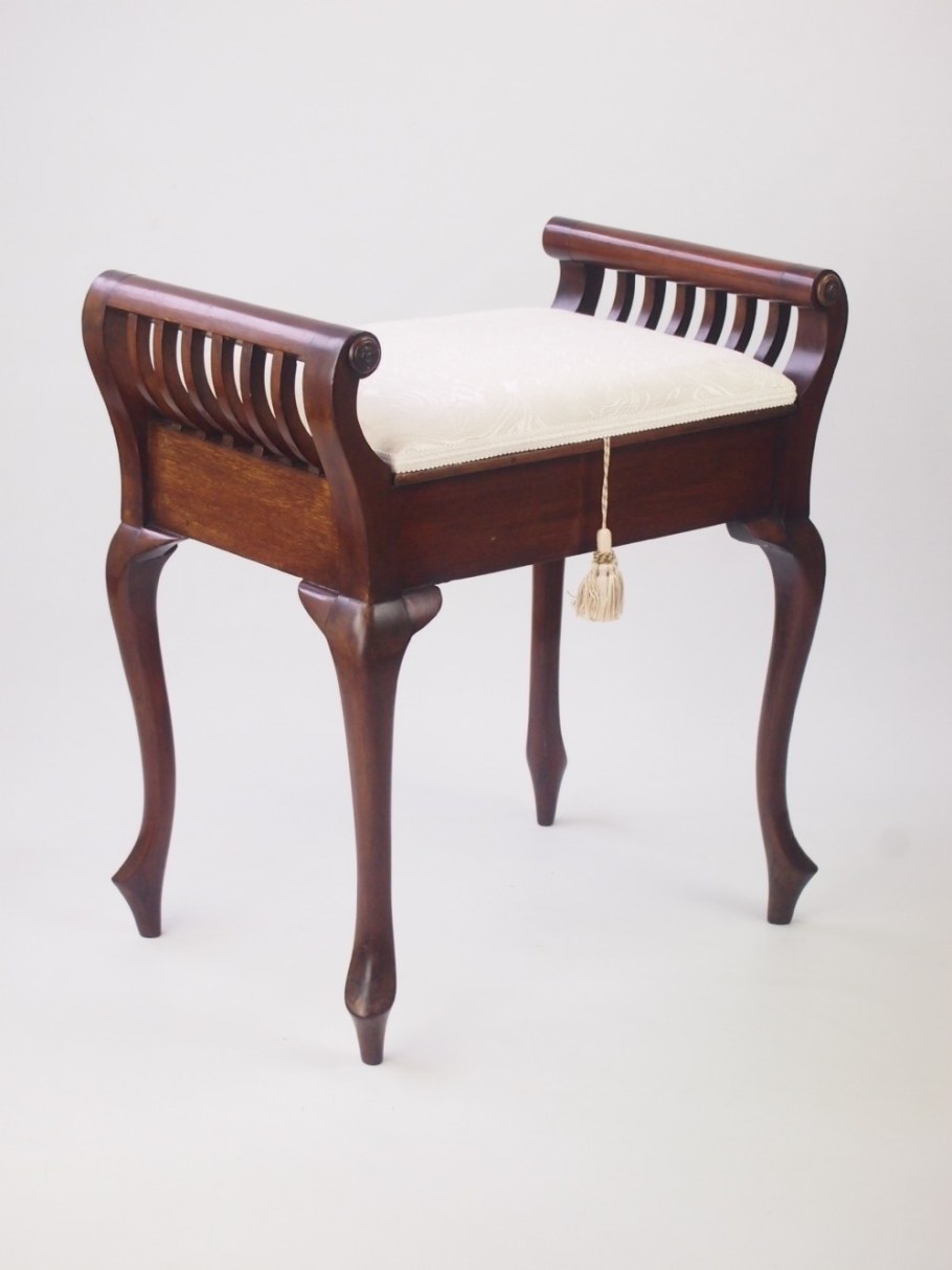 Мебель для кукол банкетка для фортепиано антикварная