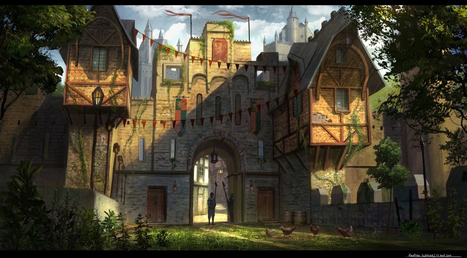 Улица средневекового города арт ДНД