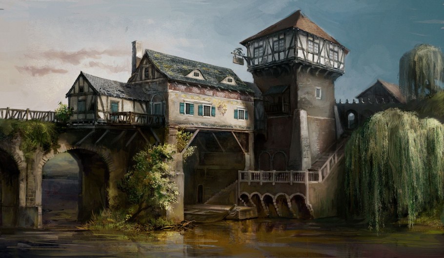 Постоялый двор фэнтези арт