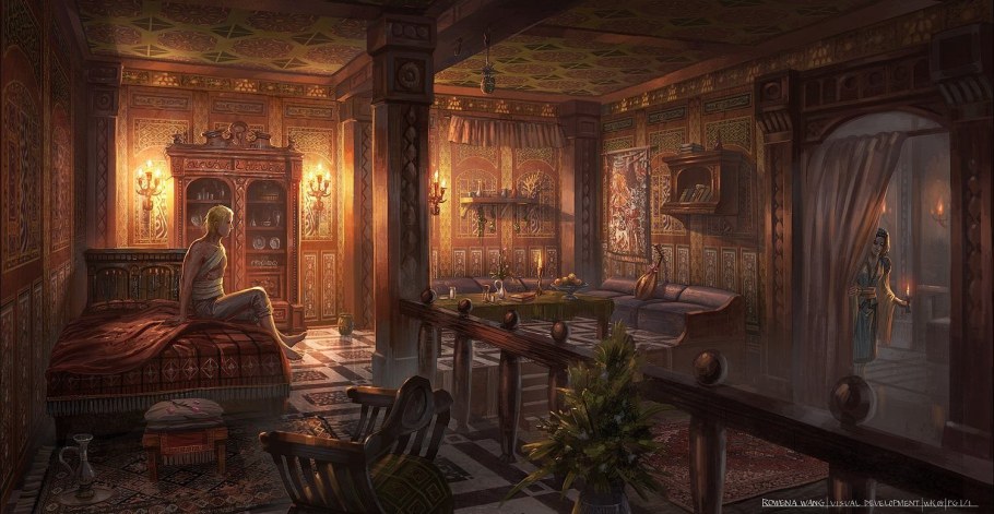 Комната средневековья фэнтези