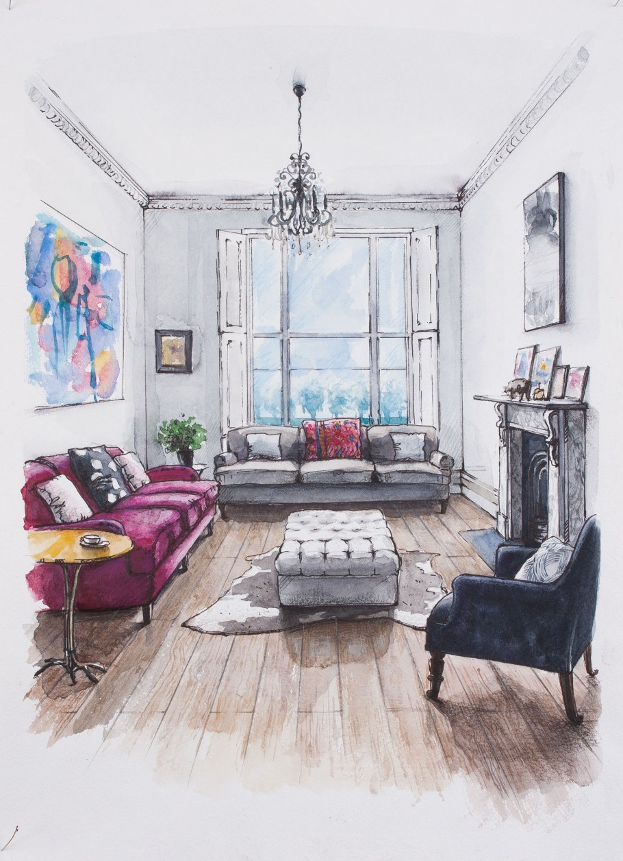 Скетч интерьера