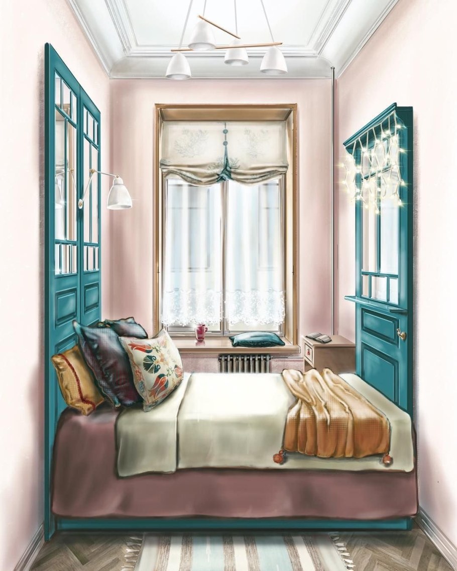 Комната акварелью