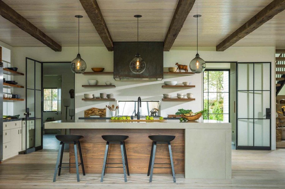 Фермерский стиль в интерьере кухни