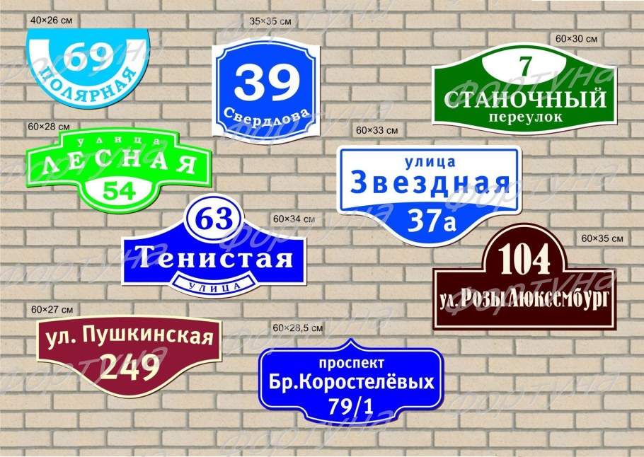 Табличка с названием улицы