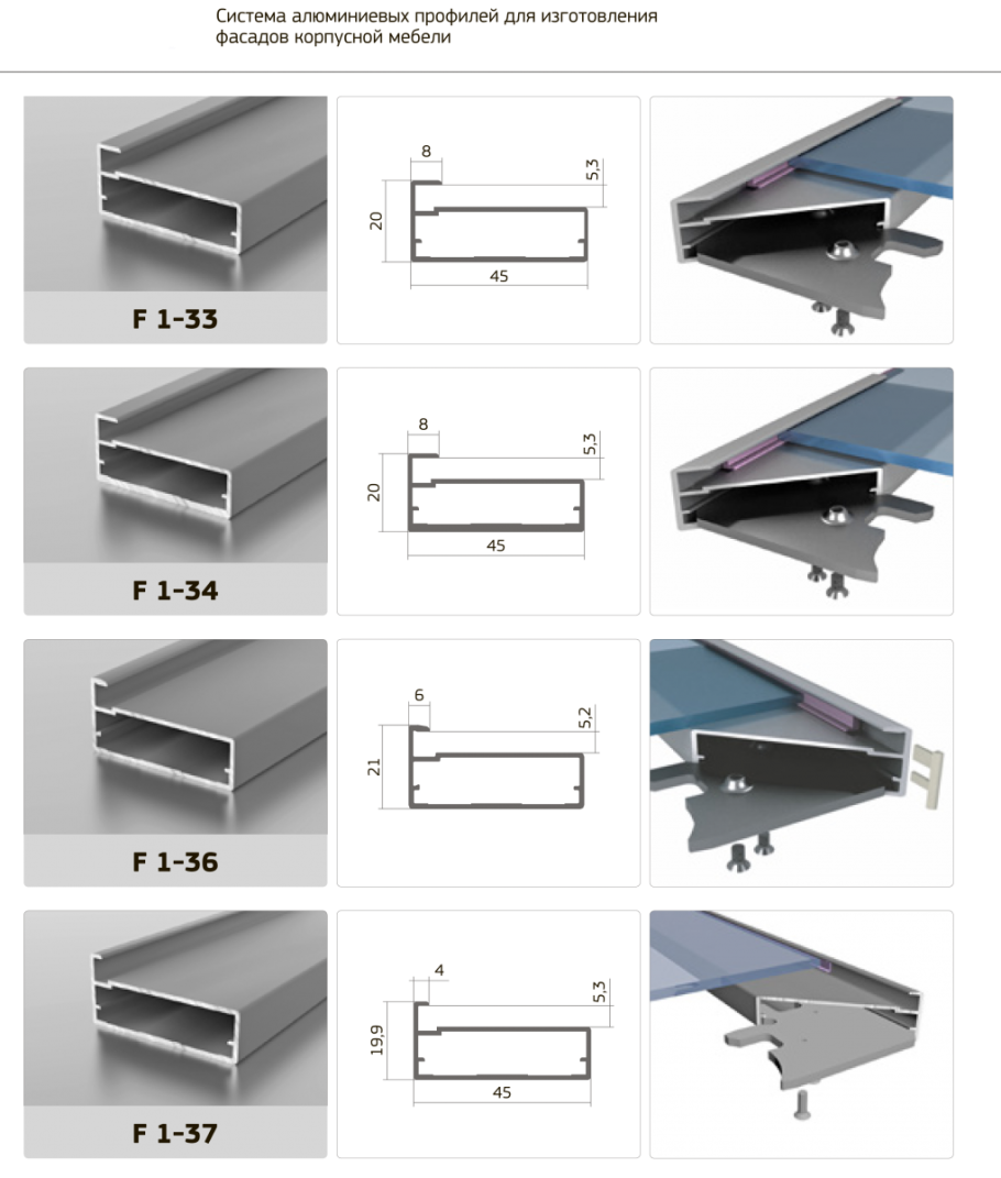 Анодированный алюминиевый профиль ДОКСАЛ