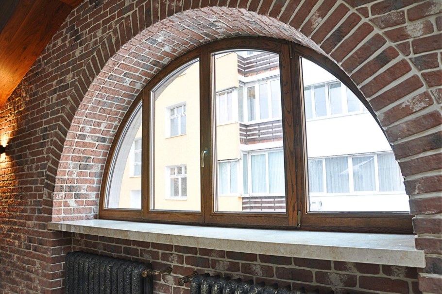 Отделка арочных окон внутри