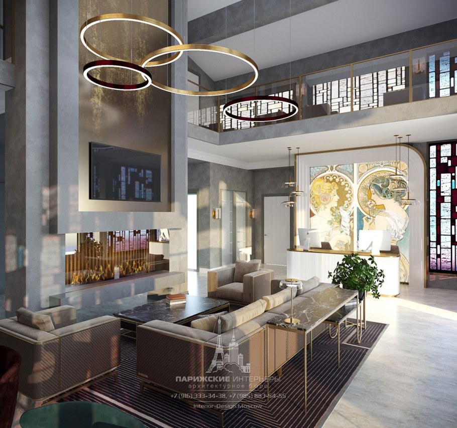 Проект бутик отеля интерьер