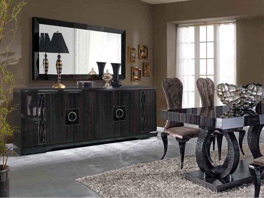 Итальянская мебель из черного эбенового дерева