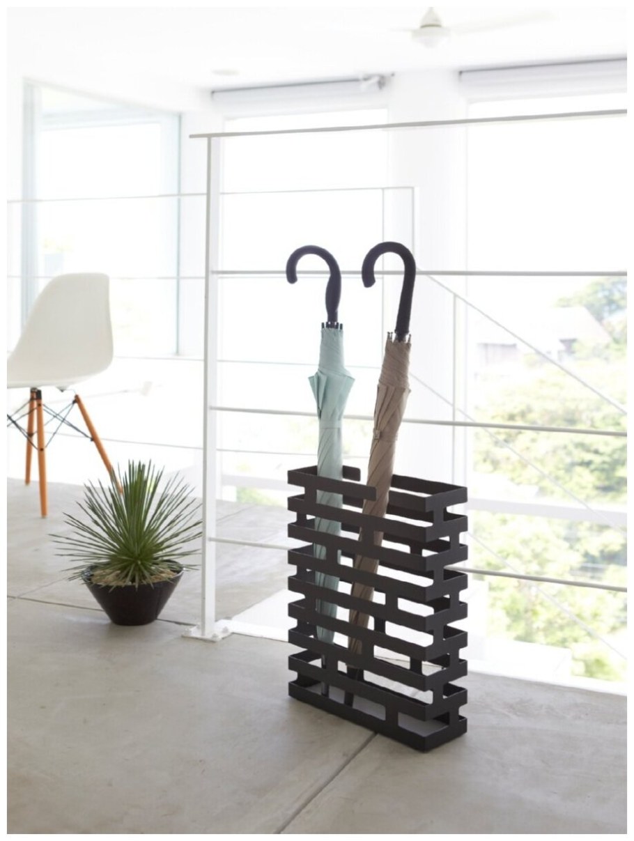 Подставка для зонтов Yamazaki Brick Umbrella Stand wide, черный