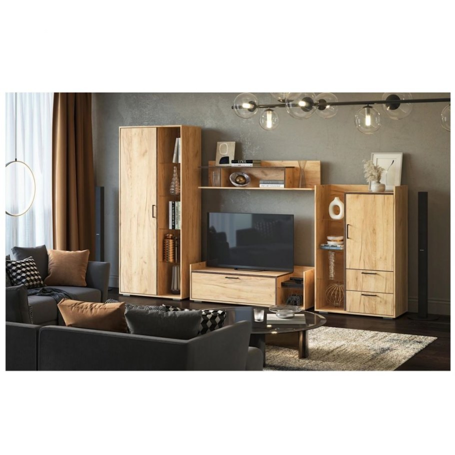 Гостиная 12 дуб золотой SV-мебель