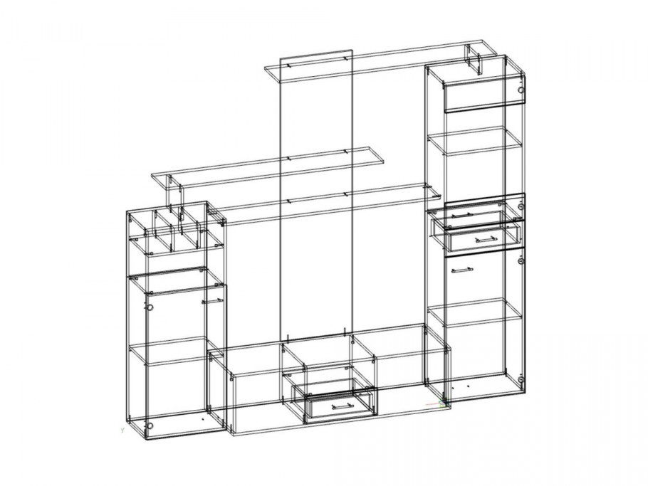 Стенка Мистраль венге/сонома