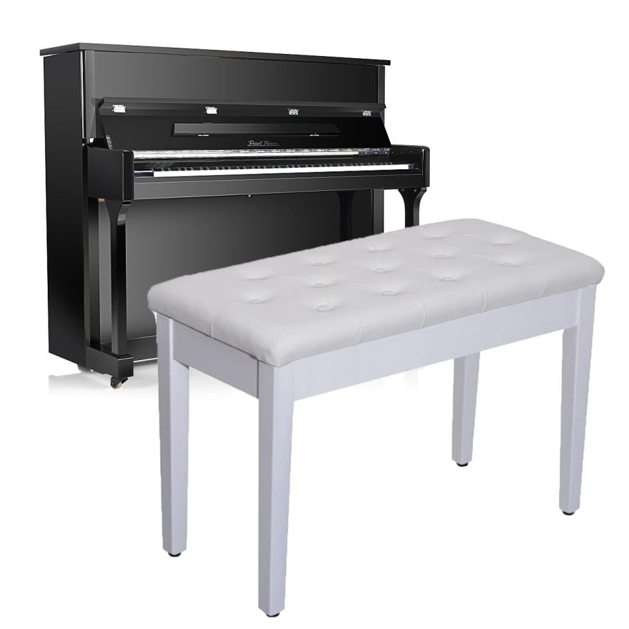 Стул для пианино белый