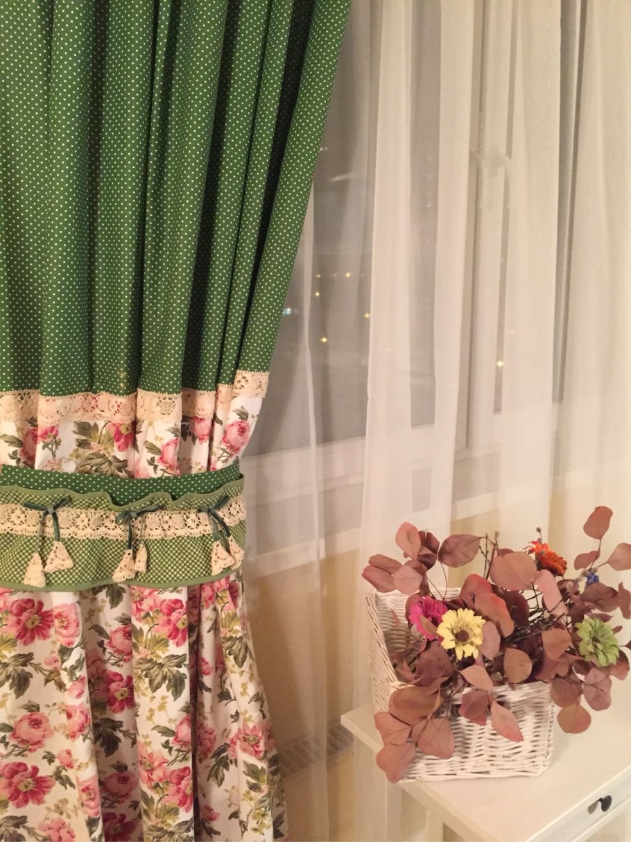 Шторы на кухню в стиле Прованс