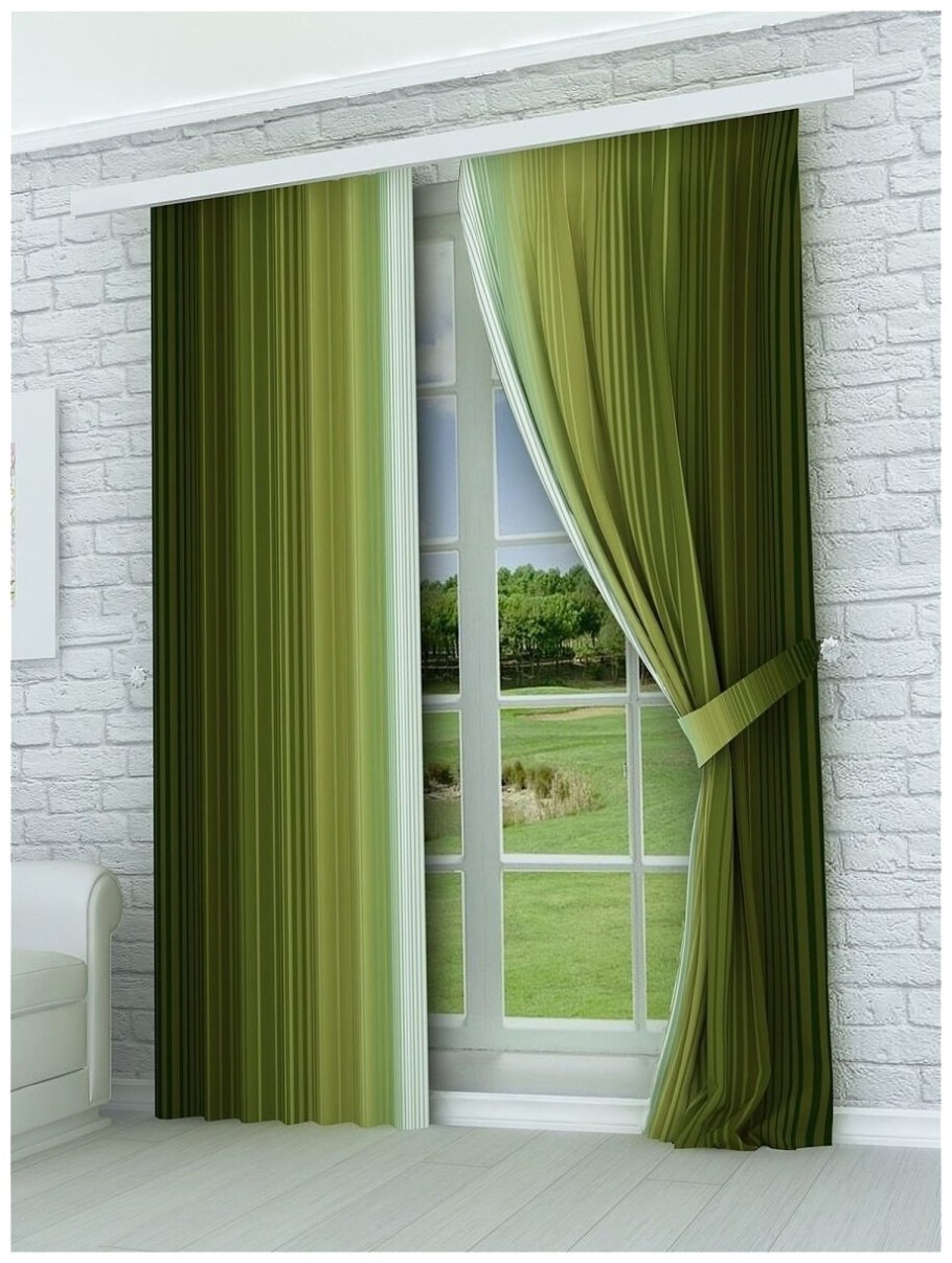 Салатовые шторы блэкаут