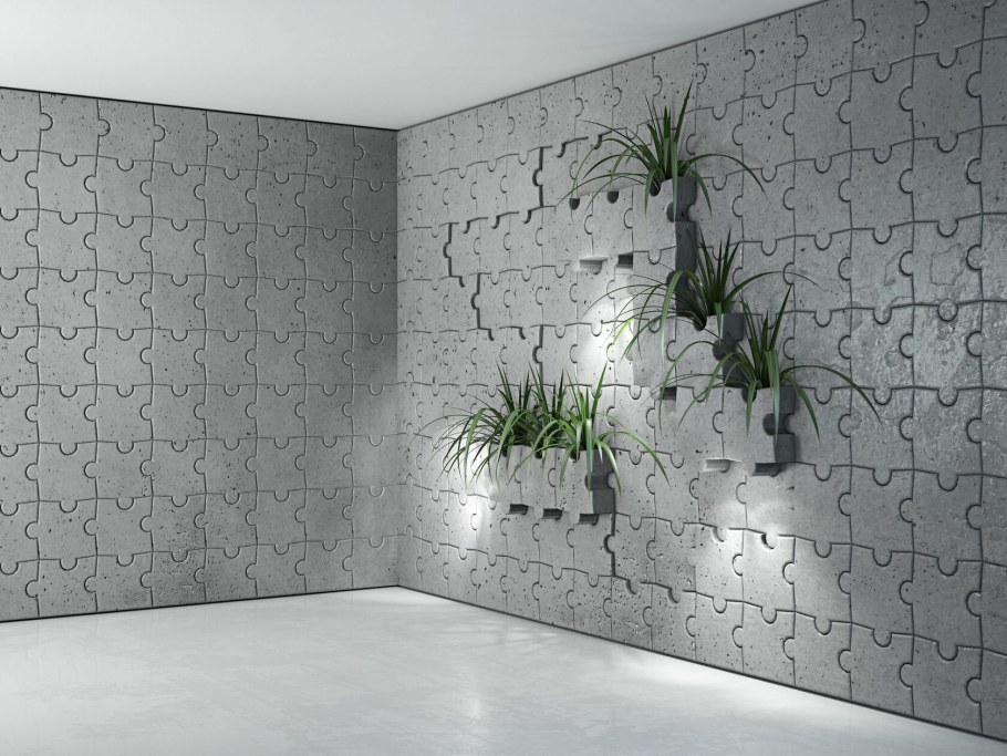 Настенные панели из бетона