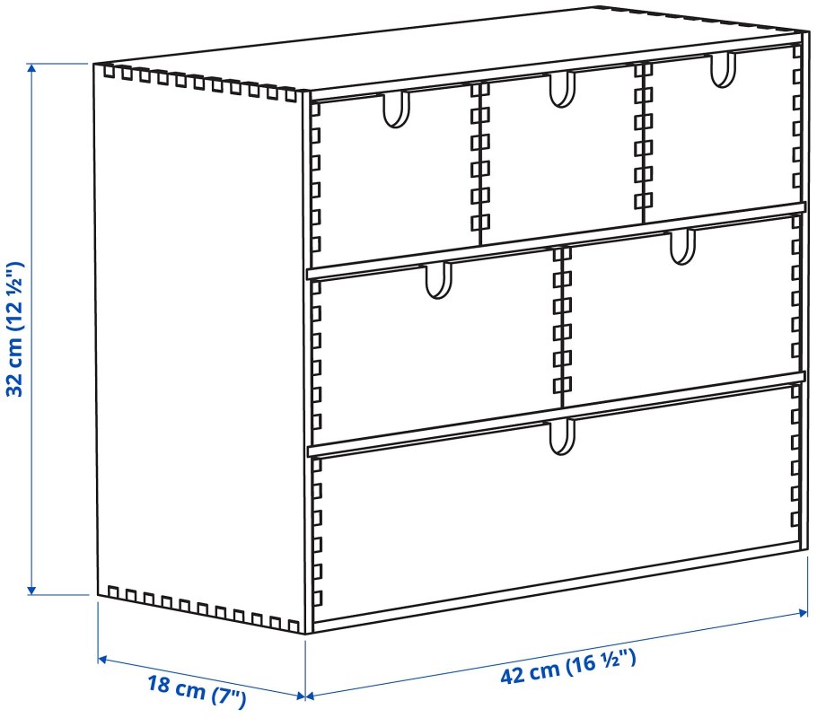 Moppe МОППЕ мини-комод, Березовая фанера31x18x32 см