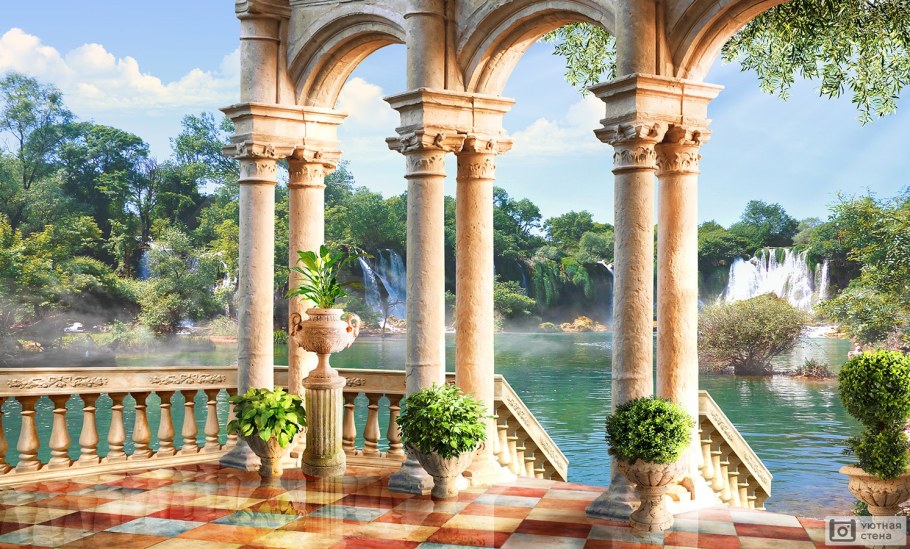 Рим фрески колоннада