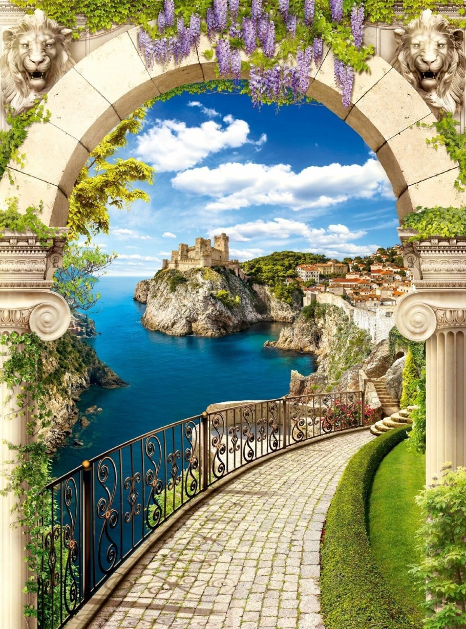 Фотообои арка на море