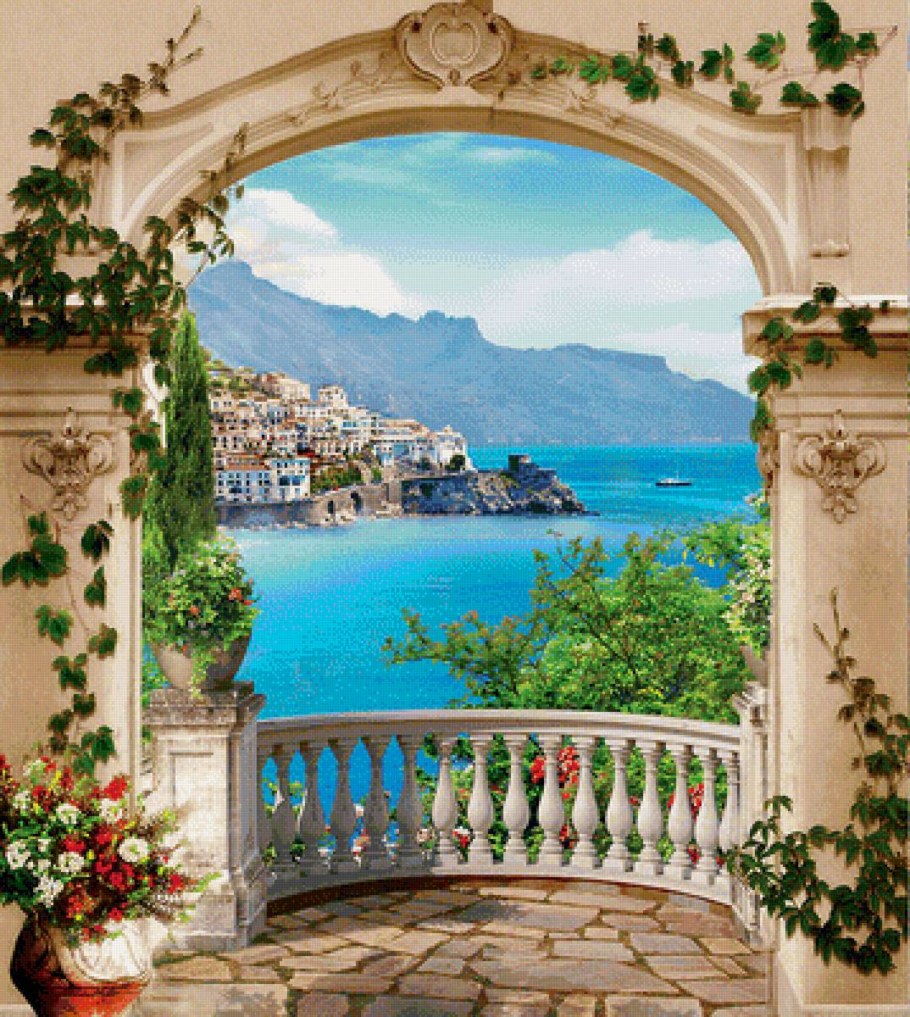 Фреска Аффреско арка море