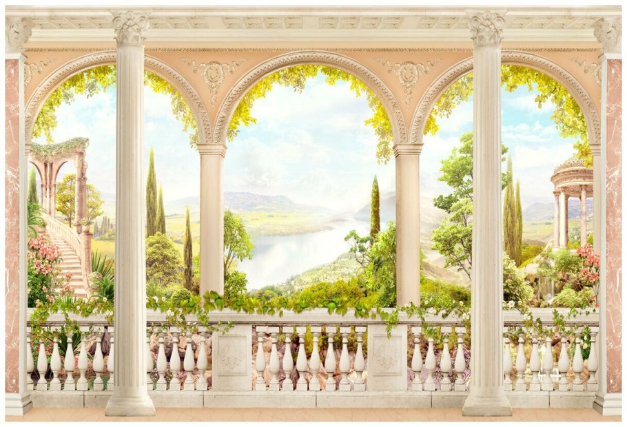 Рим фрески колоннада