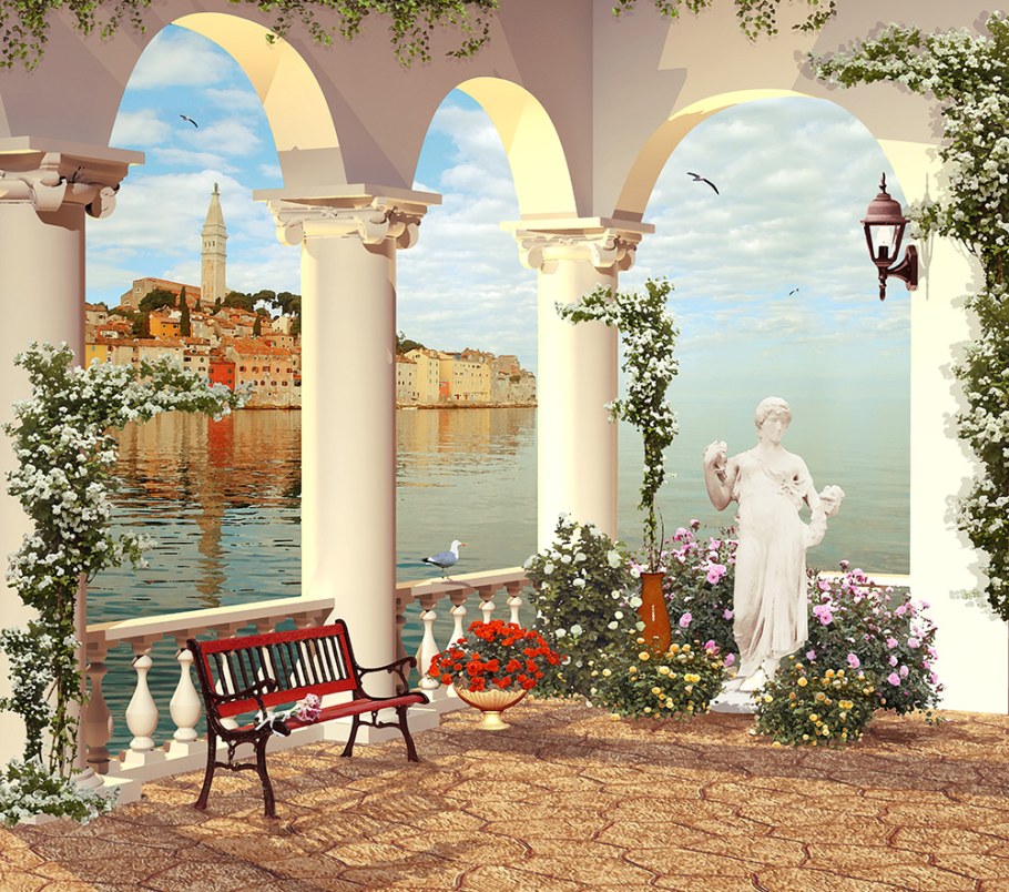 Фреска Аффреско арка море