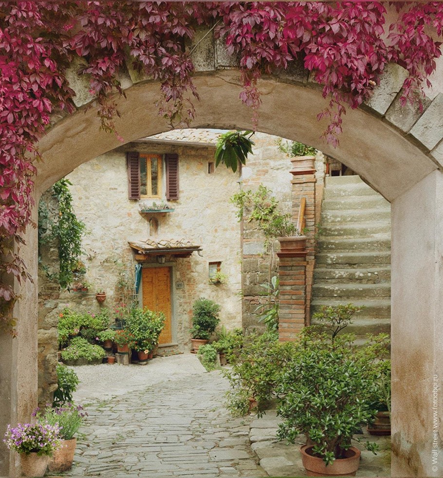 Фреска улочки Италии