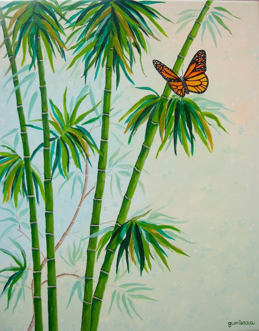 Роспись стен бамбук