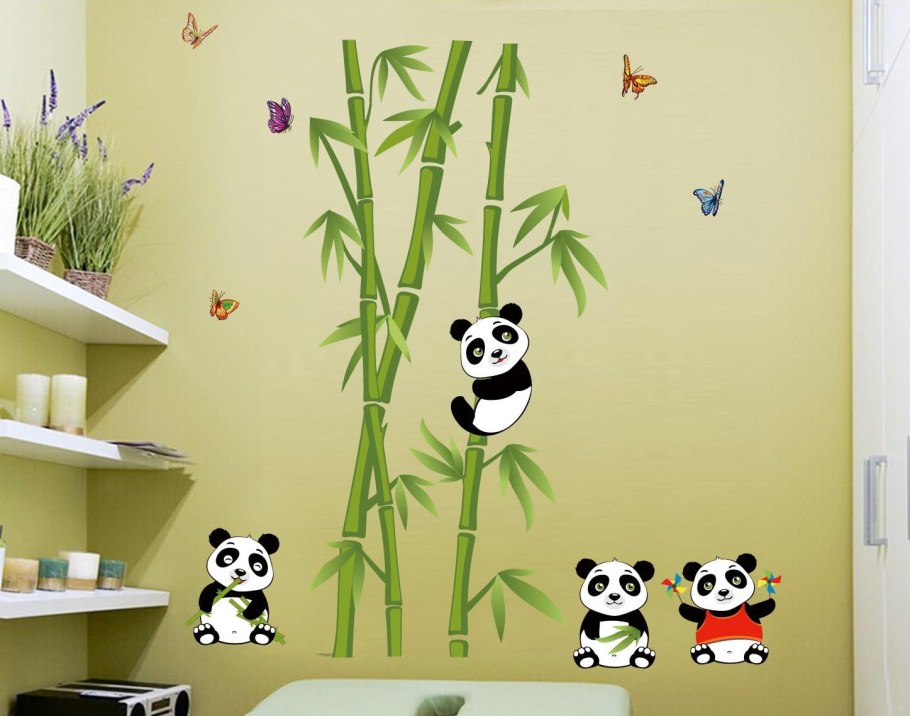 Декоративная наклейка на стену бамбук