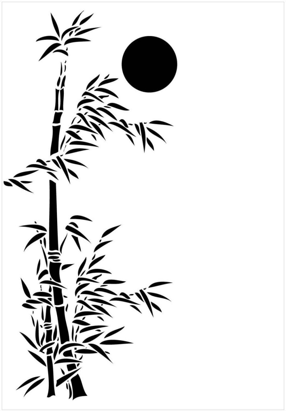Трафарет бамбук