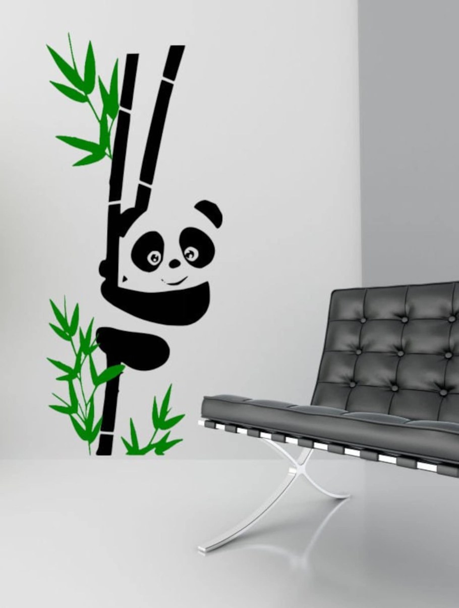 Трафарет панды на стену