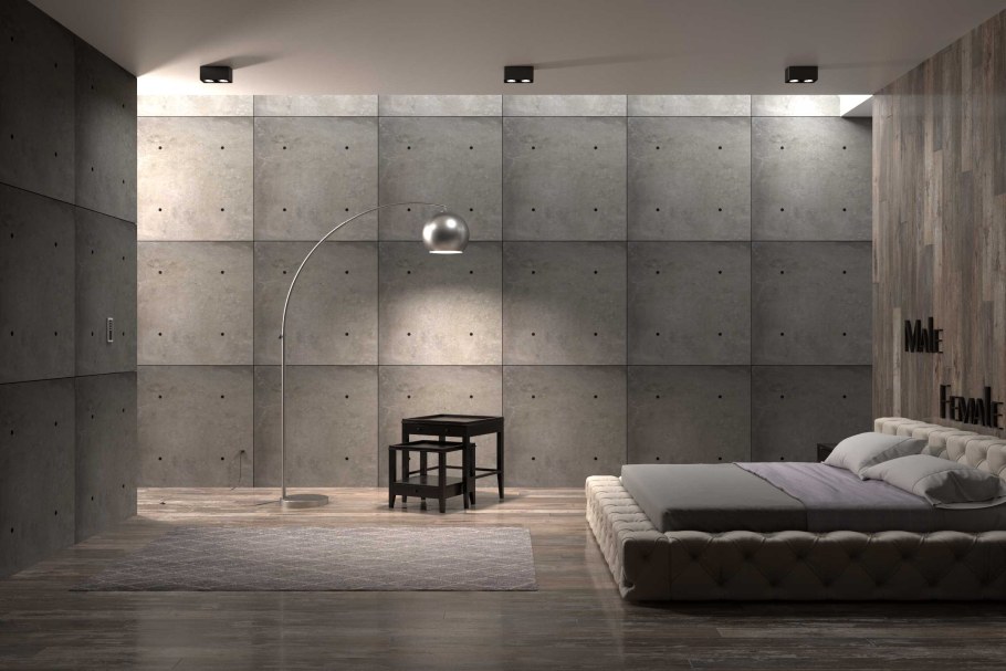 Лофт 3д панель бетон