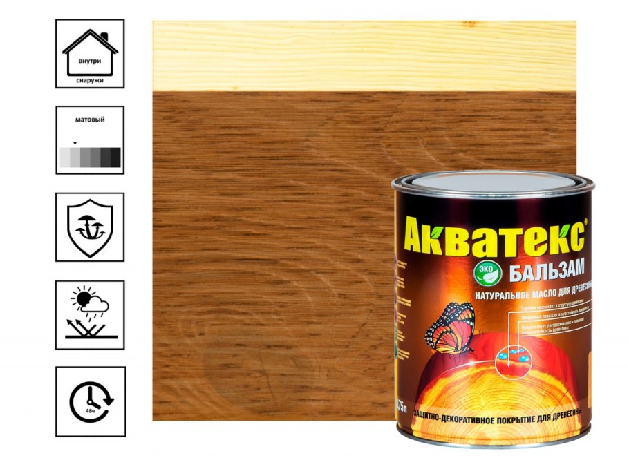 Акватекс бальзам махагон