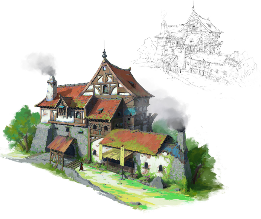 Дом в Армении рисунок