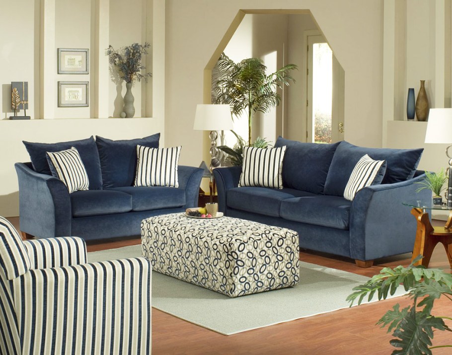 Синяя мебель в интерьере