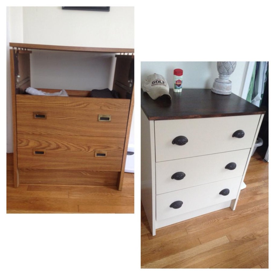 Перекрашенная мебель из ДСП