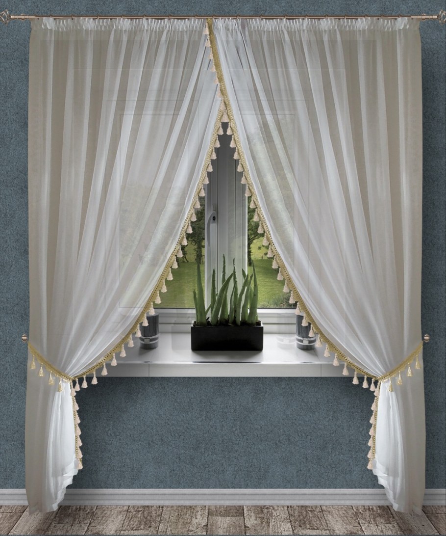 Классический шторы РЕАЛТЕКС чёрный белый