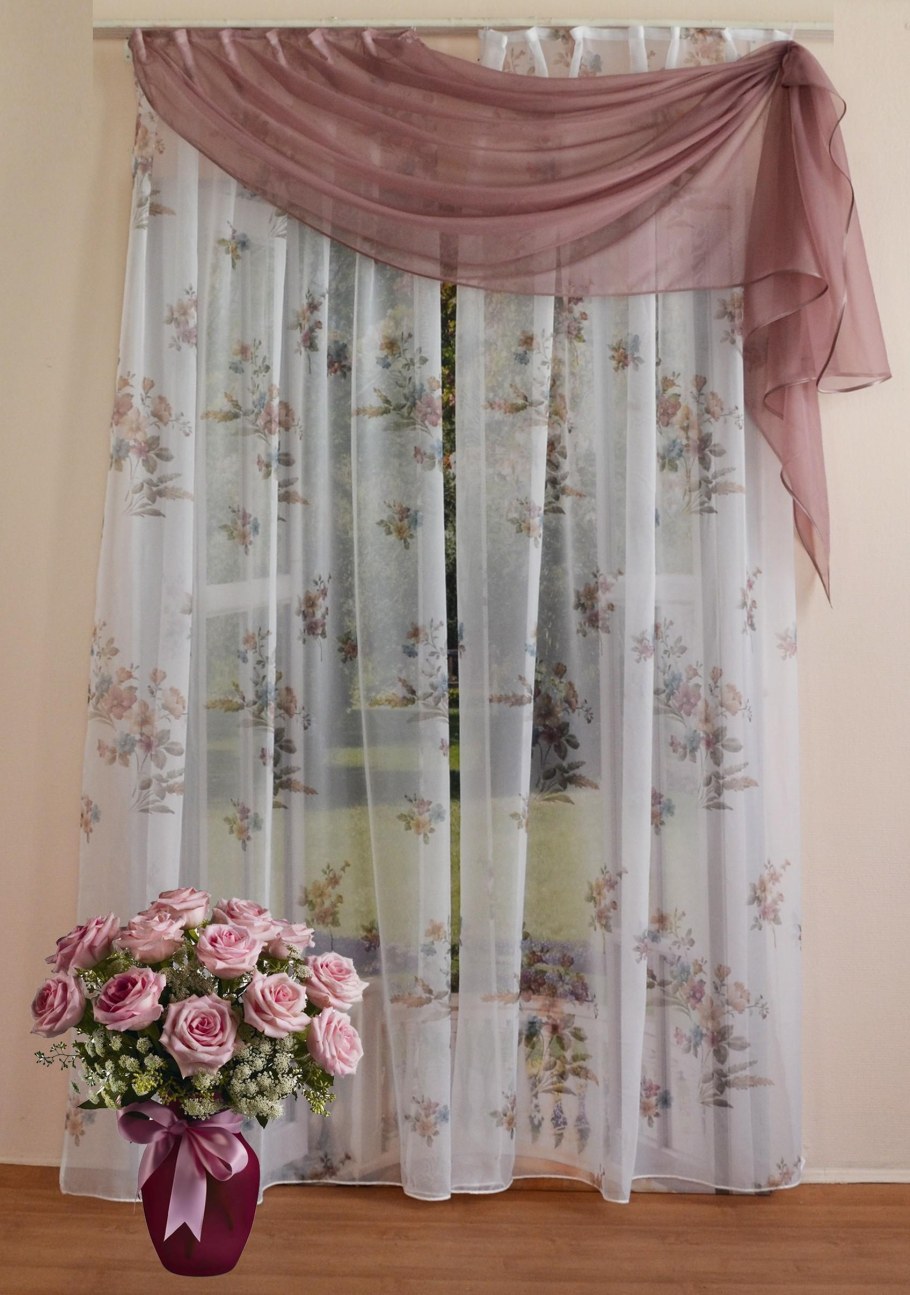 Штора вуаль принт Аннет