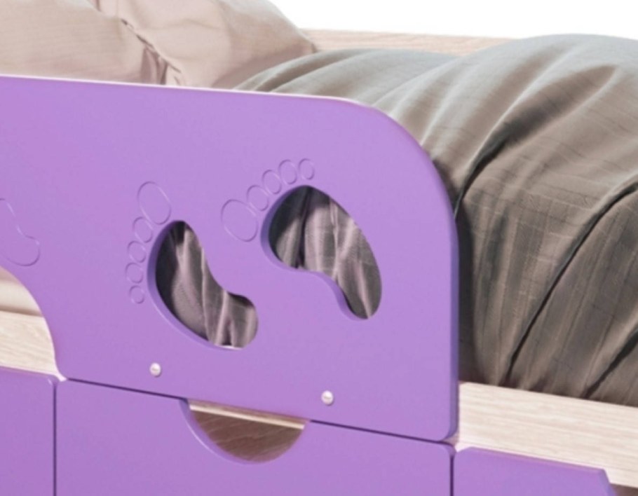 Детская кровать Минима лего лиловый сад