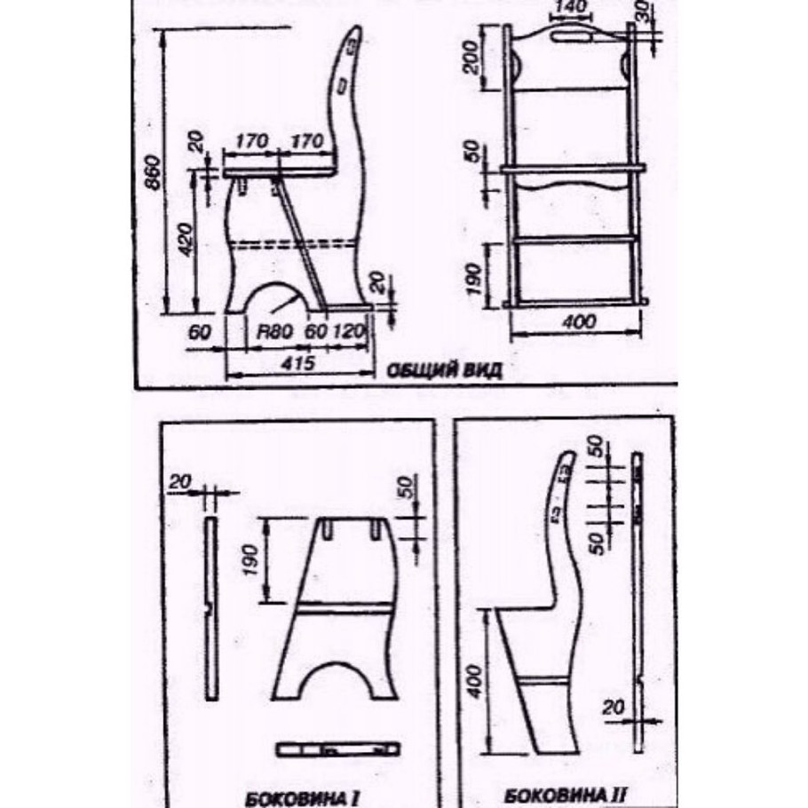 Особенности конструкции стула-стремянки, изготовление своими руками