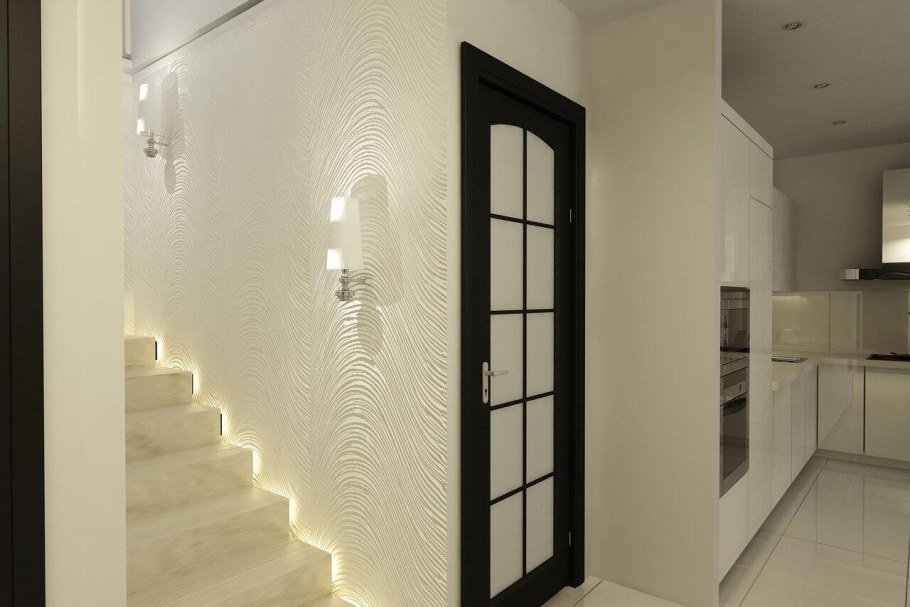 Гипсовые панели в прихожей